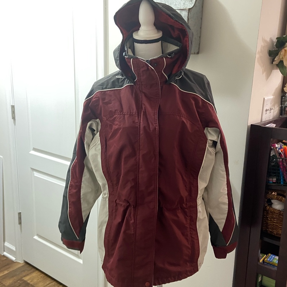 Columbia Sportswear Core Interchange  Winter Jacket M Zip Hood Medium
